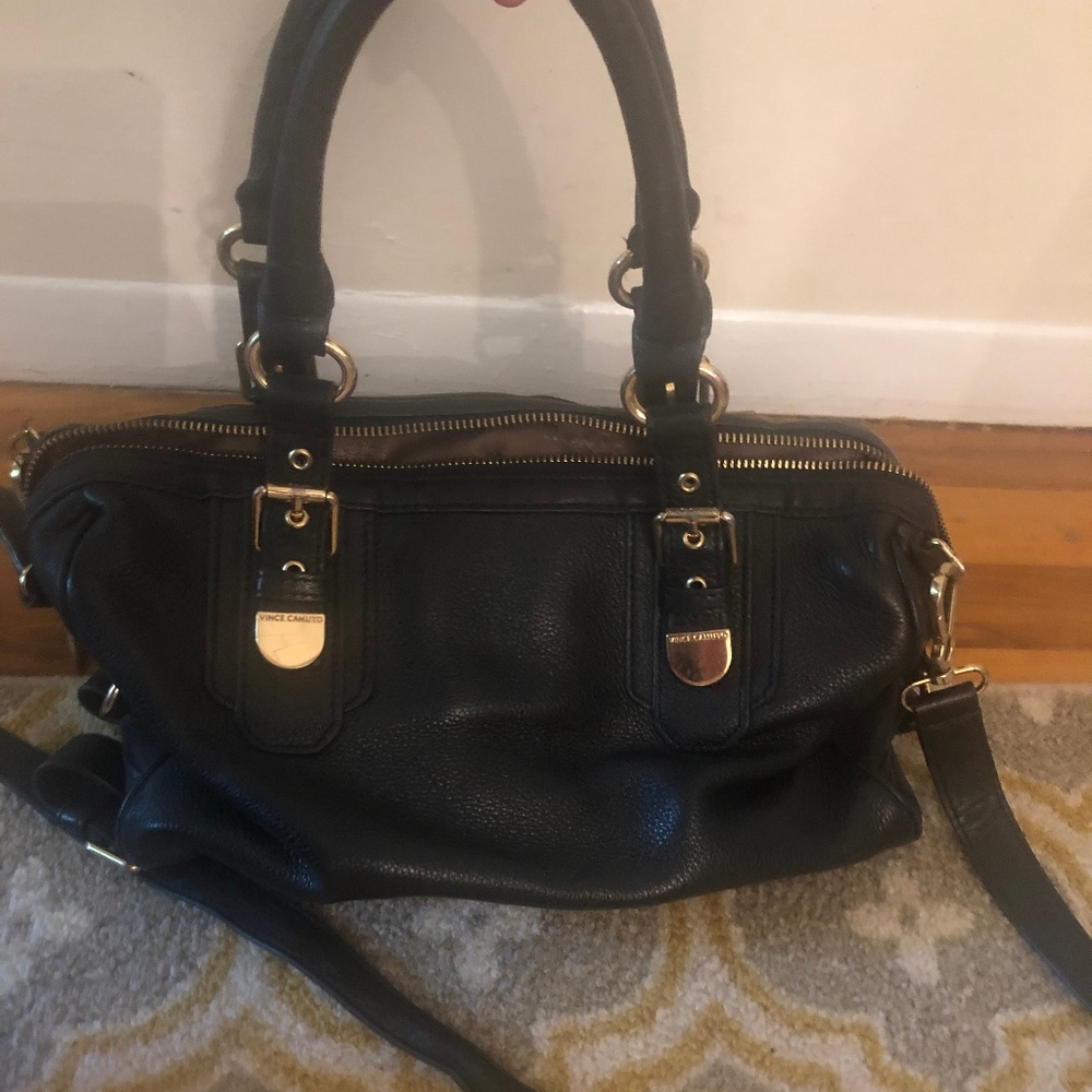 Vince Camuto Black Satchel Handbag